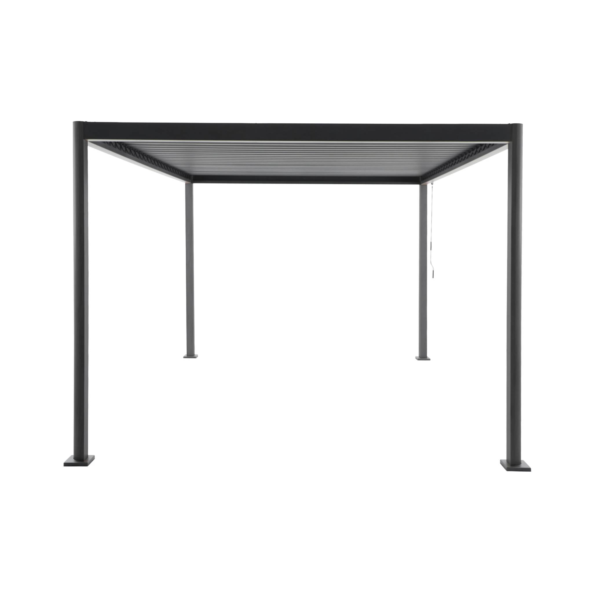 Pergola bioclimatica 3x4m in alluminio e acciaio con lamelle