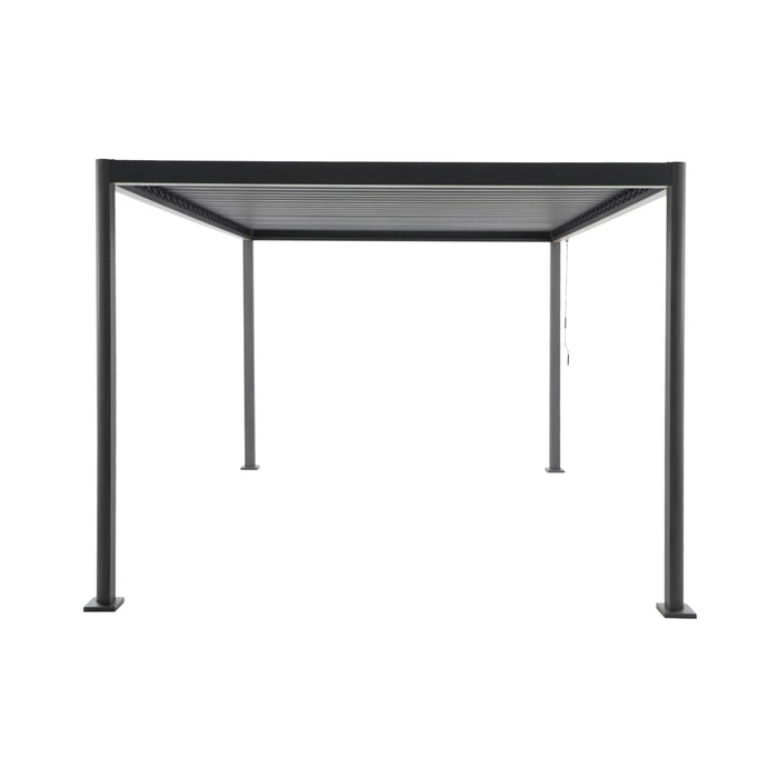 Pergola bioclimatica 3x4m in alluminio e acciaio con lamelle