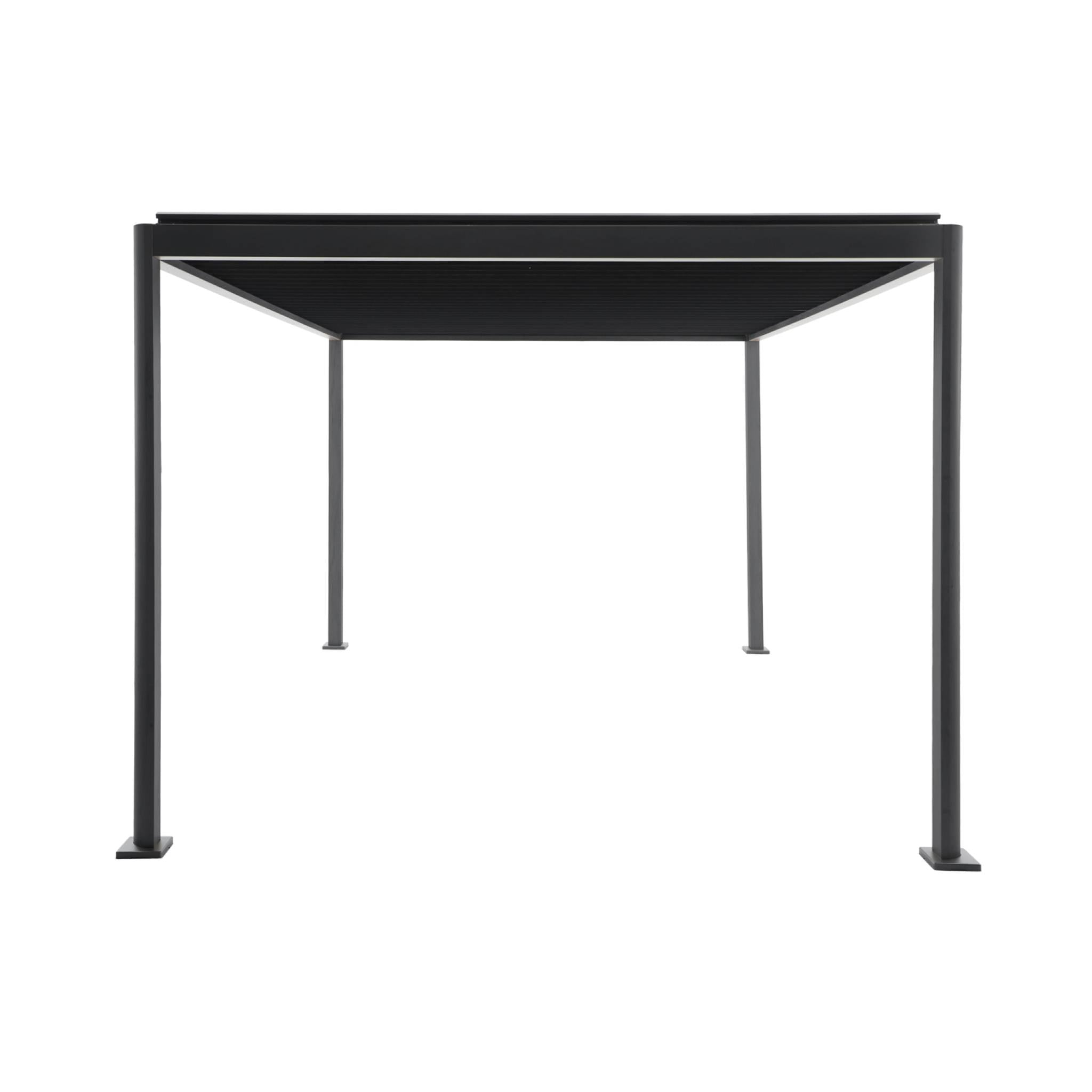 Pergola bioclimatica 3x4m in alluminio e acciaio con lamelle