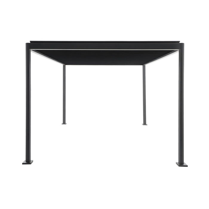 Pergola bioclimatica 3x4m in alluminio e acciaio con lamelle