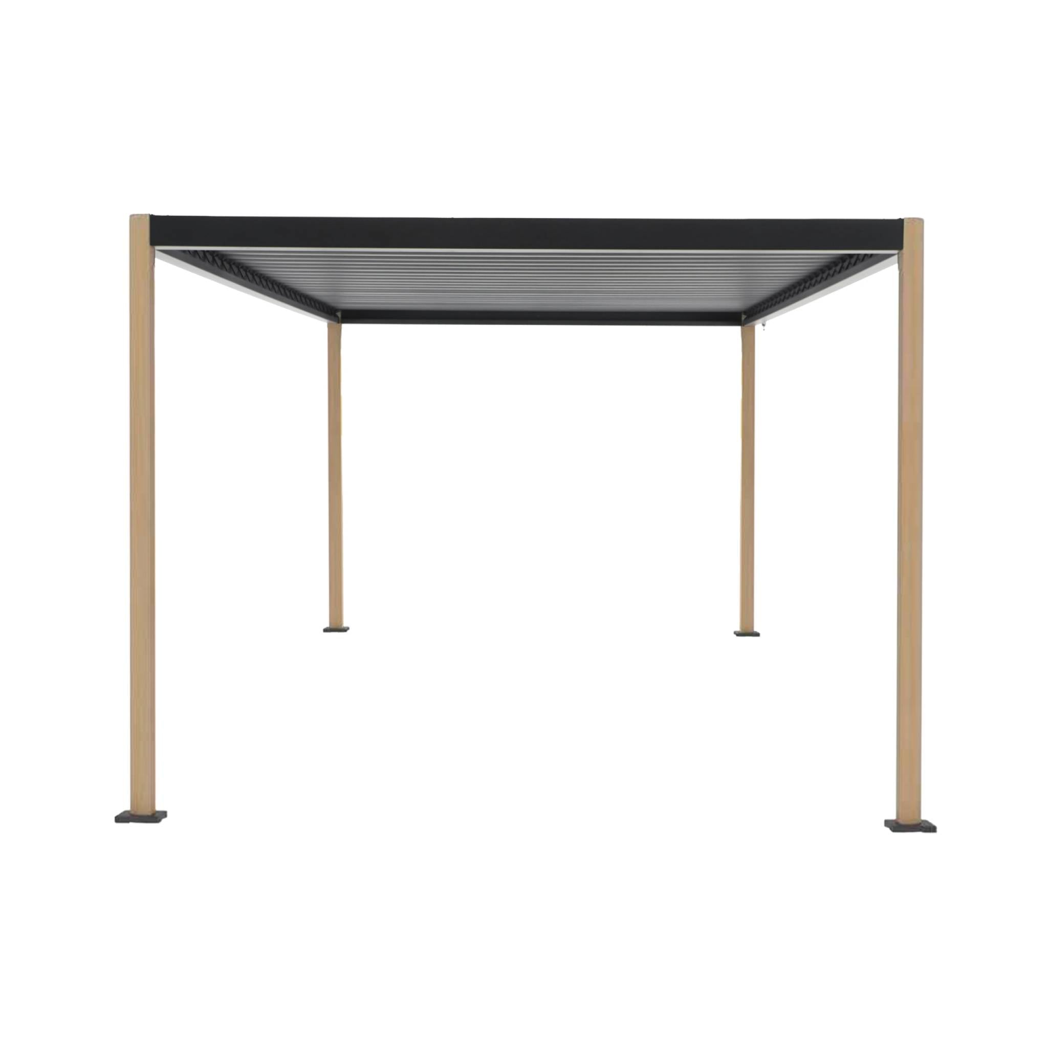 Pergola bioclimatica 3x4m in alluminio e acciaio con lamelle