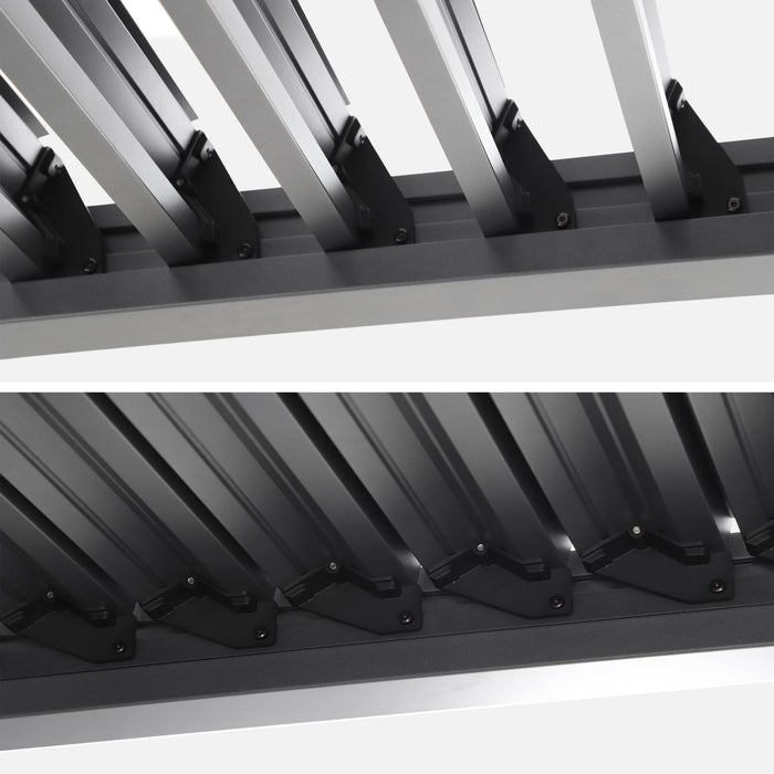 Pergola bioclimatica 3x4m in alluminio e acciaio con lamelle