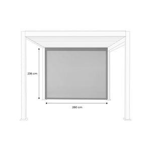 Tenda laterale da 3m per la pergola triomphe, antracite