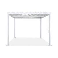 Pergola bioclimatica 3x3m alluminio e acciaio, lamelle orientabili,
