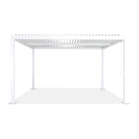 Pergola bioclimatica 3x4m in alluminio e acciaio, lame orientabili ,