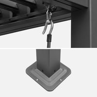 Pergola bioclimatica 3x3m alluminio e acciaio, lamelle orientabili,