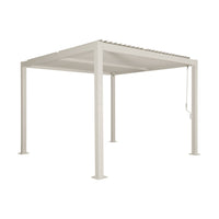 Pergola bioclimatica 3x3m alluminio e acciaio, lamelle orientabili,