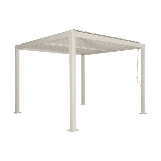 Pergola bioclimatica 3x3m alluminio e acciaio, lamelle orientabili,
