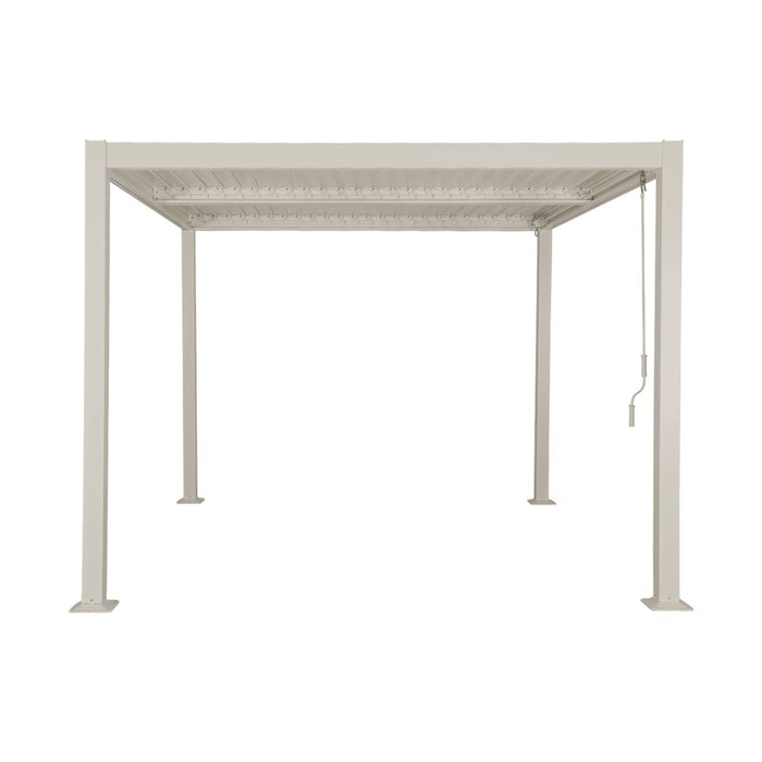 Pergola bioclimatica 3x3m alluminio e acciaio, lamelle orientabili,