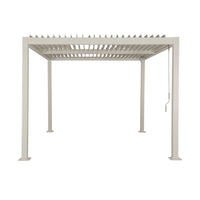 Pergola bioclimatica 3x3m alluminio e acciaio, lamelle orientabili,