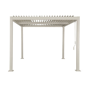 Pergola bioclimatica 3x3m alluminio e acciaio, lamelle orientabili,