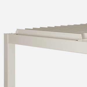 Pergola bioclimatica 3x3m alluminio e acciaio, lamelle orientabili,