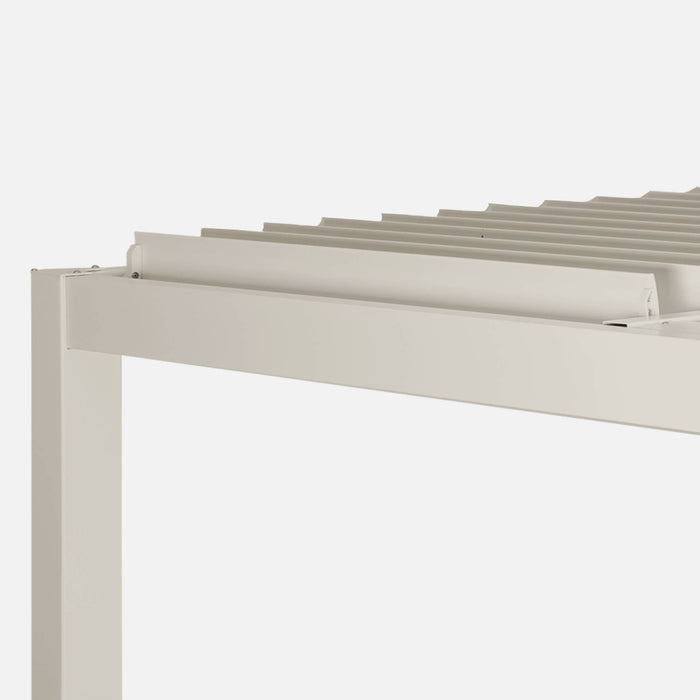 Pergola bioclimatica 3x3m alluminio e acciaio, lamelle orientabili,