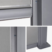 Pergola bioclimatica 3x3m in alluminio e acciaio + tenda 3m, antracite