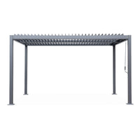 Pergola bioclimatica 3x4m in alluminio e acciaio, lame orientabili ,
