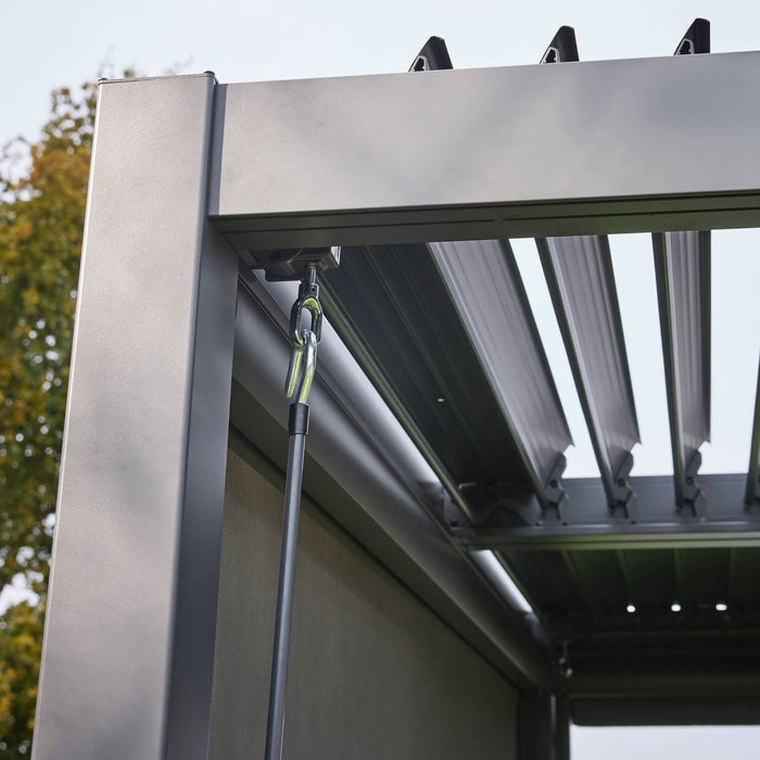 Pergola bioclimatica 3x4m in alluminio e acciaio, lame orientabili ,