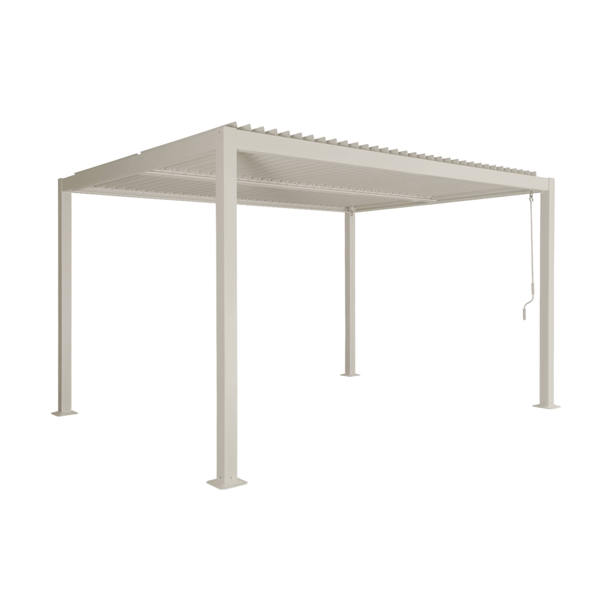 Pergola bioclimatica 3x4m in alluminio e acciaio, lame orientabili ,