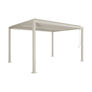 Pergola bioclimatica 3x4m in alluminio e acciaio, lame orientabili ,