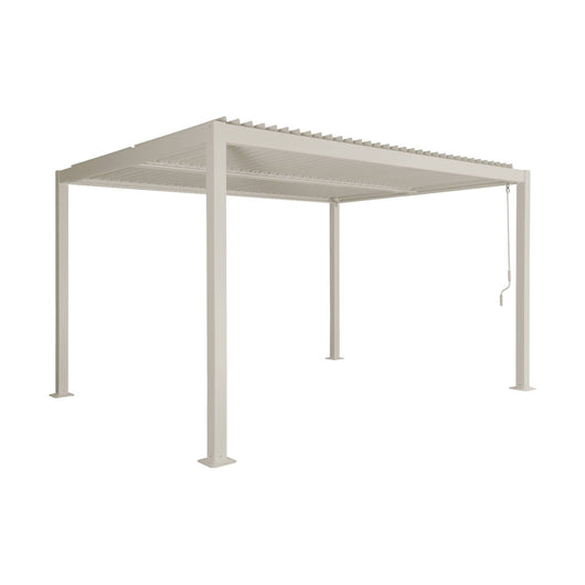 Pergola bioclimatica 3x4m in alluminio e acciaio, lame orientabili ,