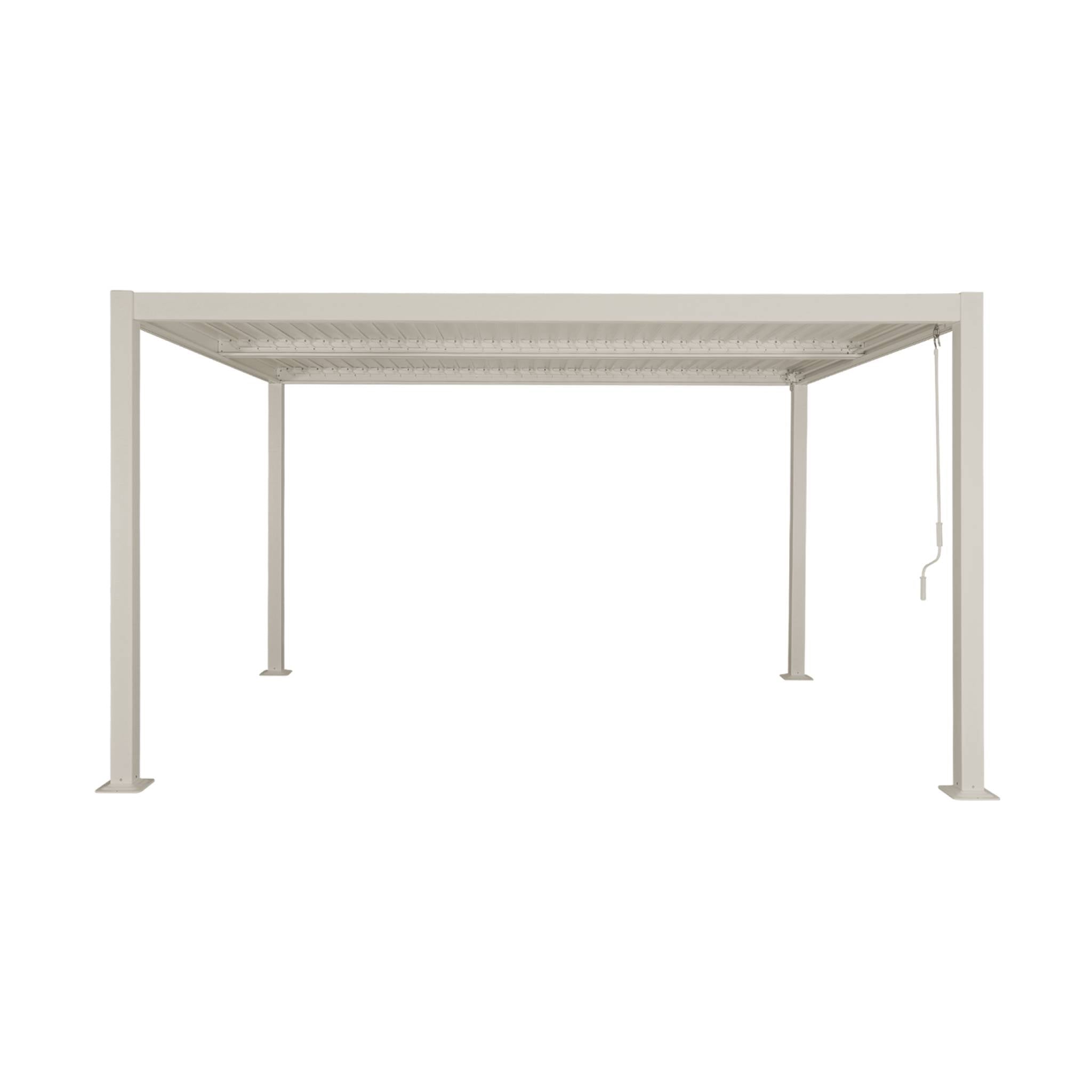 Pergola bioclimatica 3x4m in alluminio e acciaio, lame orientabili ,