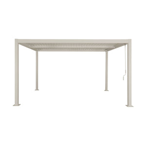 Pergola bioclimatica 3x4m in alluminio e acciaio, lame orientabili ,