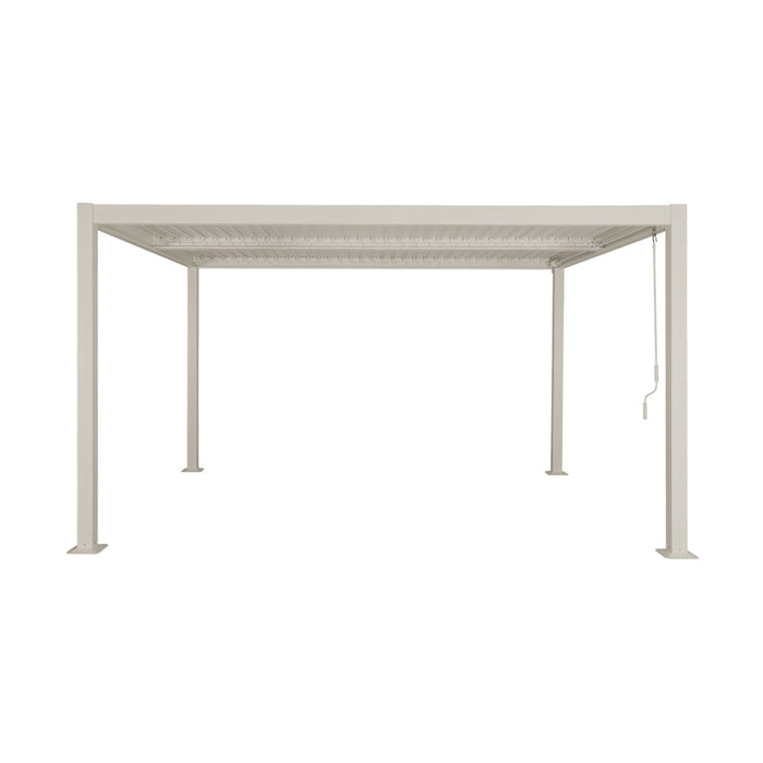 Pergola bioclimatica 3x4m in alluminio e acciaio, lame orientabili ,