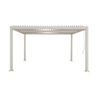 Pergola bioclimatica 3x4m in alluminio e acciaio, lame orientabili ,