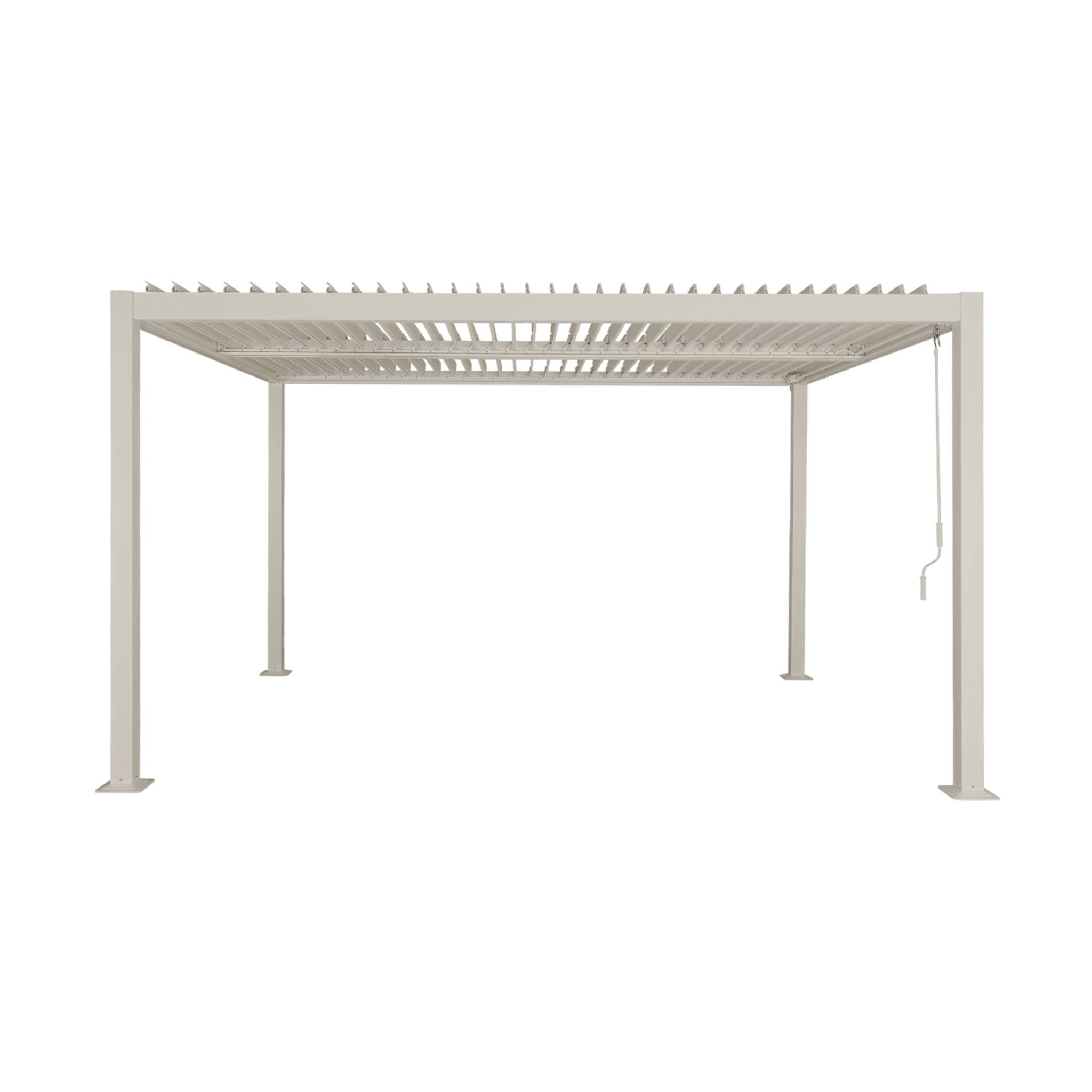 Pergola bioclimatica 3x4m in alluminio e acciaio, lame orientabili ,