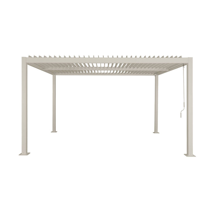 Pergola bioclimatica 3x4m in alluminio e acciaio, lame orientabili ,