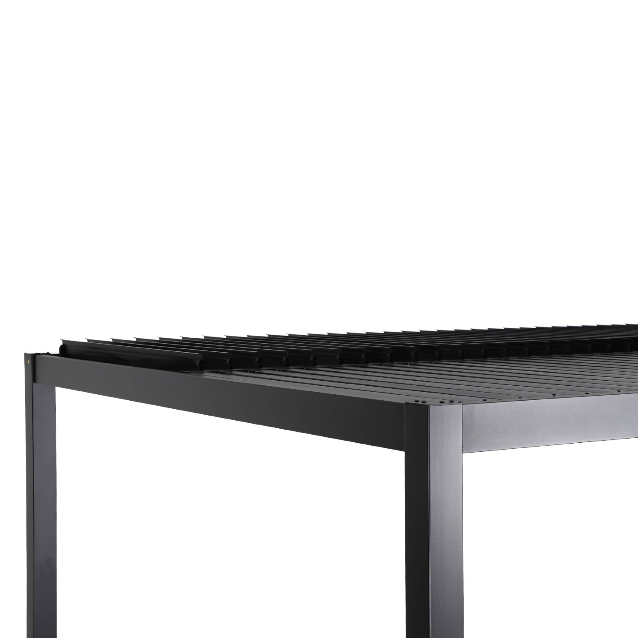 Pergola bioclimatica 3x4m in alluminio e acciaio, lame orientabili ,