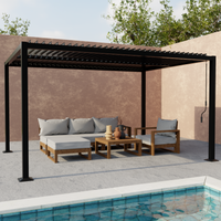 Pergola bioclimatica 3x4m in alluminio e acciaio, lame orientabili ,
