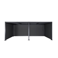 Pergola bioclimatica in alluminio e acciaio 3x6m + 4 tende 3m,