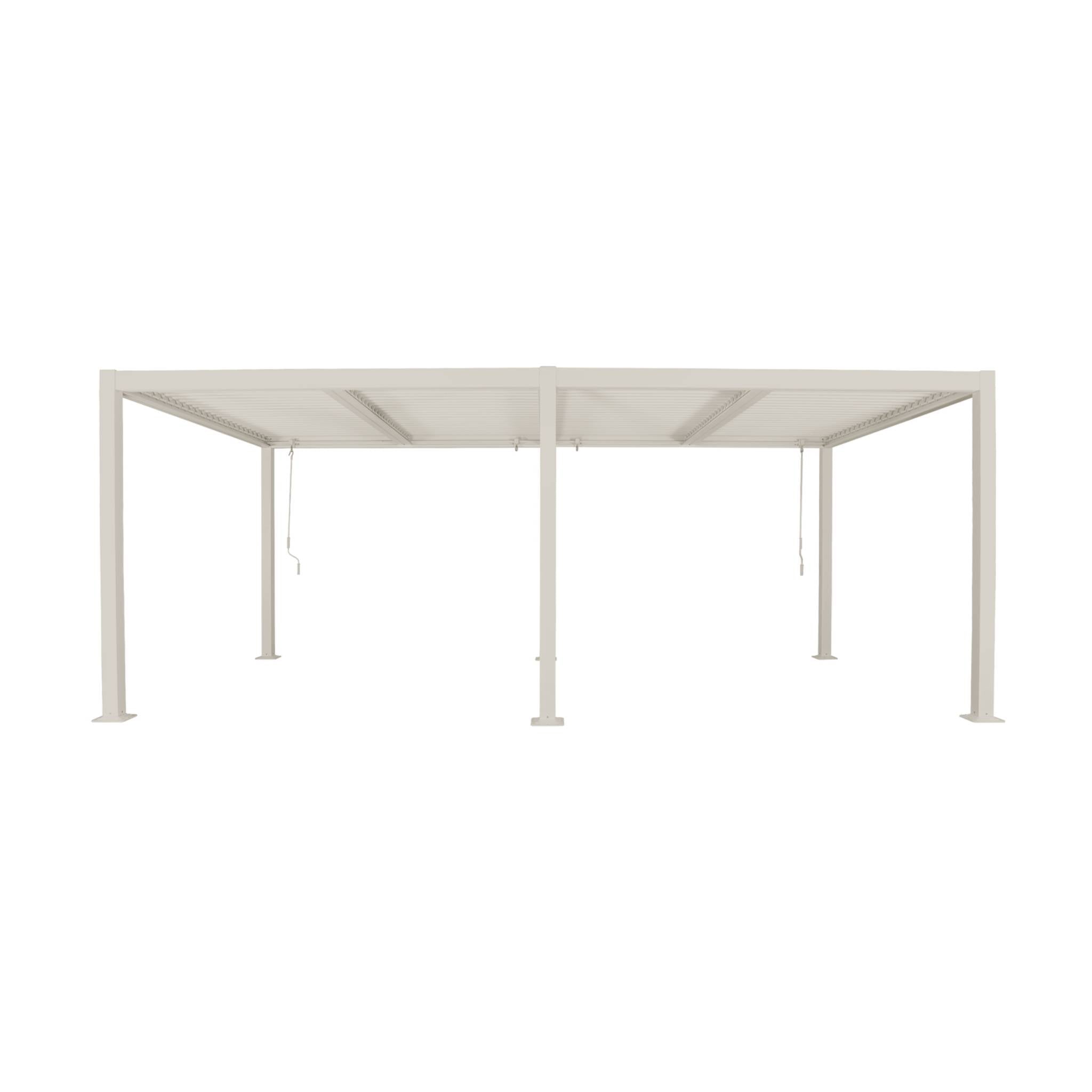 Pergola bioclimatica 3x6m in alluminio e acciaio, lamelle orientabili,