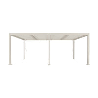 Pergola bioclimatica 3x6m in alluminio e acciaio, lamelle orientabili,