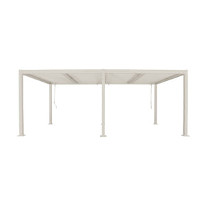 Pergola bioclimatica 3x6m in alluminio e acciaio, lamelle orientabili,