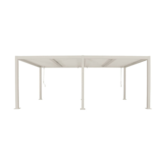 Pergola bioclimatica 3x6m in alluminio e acciaio, lamelle orientabili,