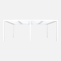 Pergola bioclimatica 3x6m in alluminio e acciaio, lamelle orientabili,