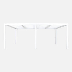 Pergola bioclimatica 3x6m in alluminio e acciaio, lamelle orientabili,