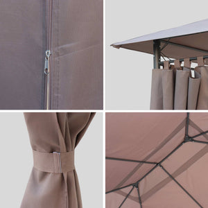 Telo di tetto + tende per pergola 3x4m divio, beige