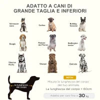 Brandina per Cani in Metallo e Tessuto Oxford Traspirante, 92x76x18 cm Marrone e Nero