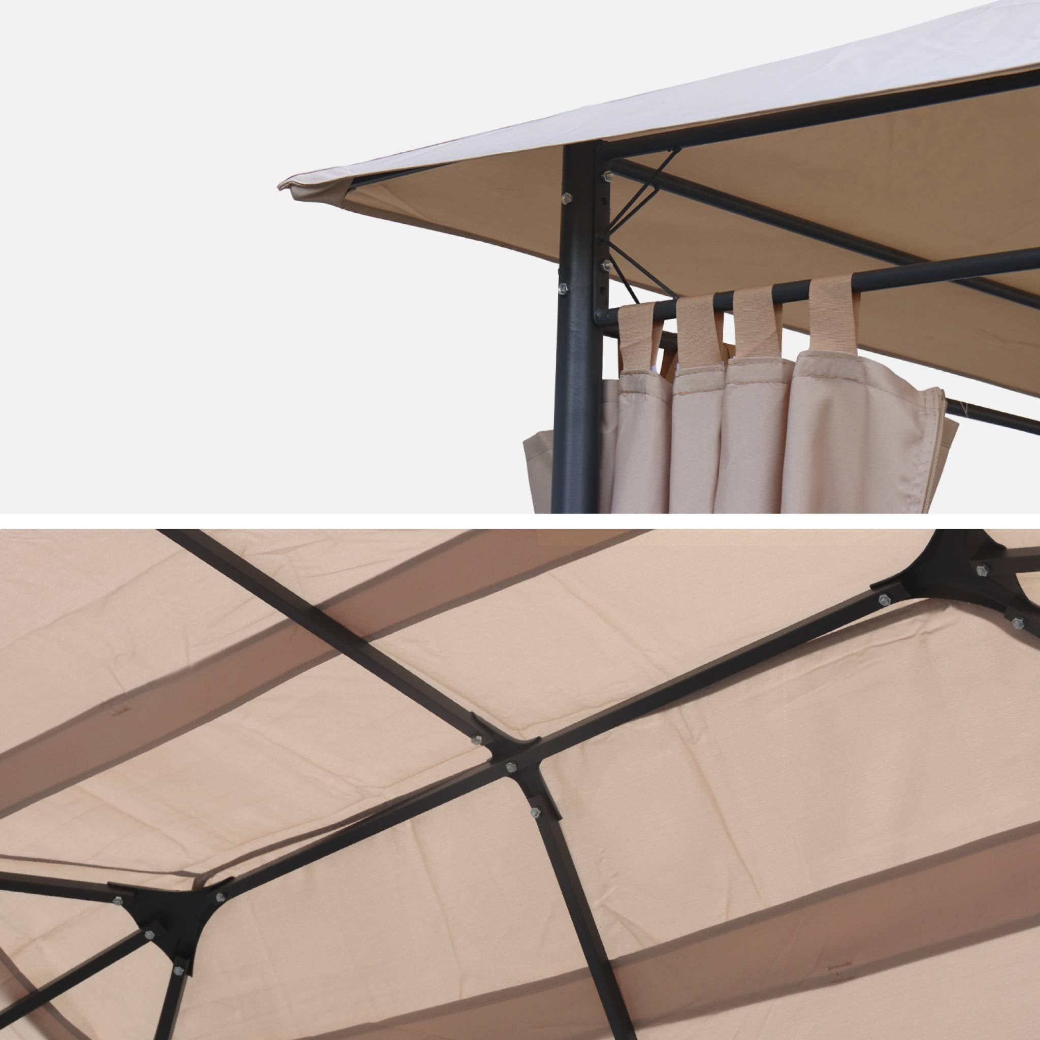 Copertura del tetto a pergola divio 3x4m, beige