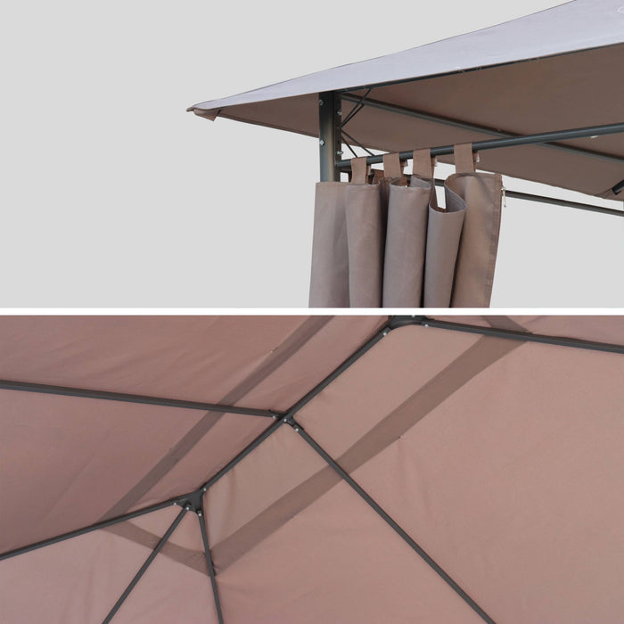 Copertura del tetto a pergola divio 3x4m, beige