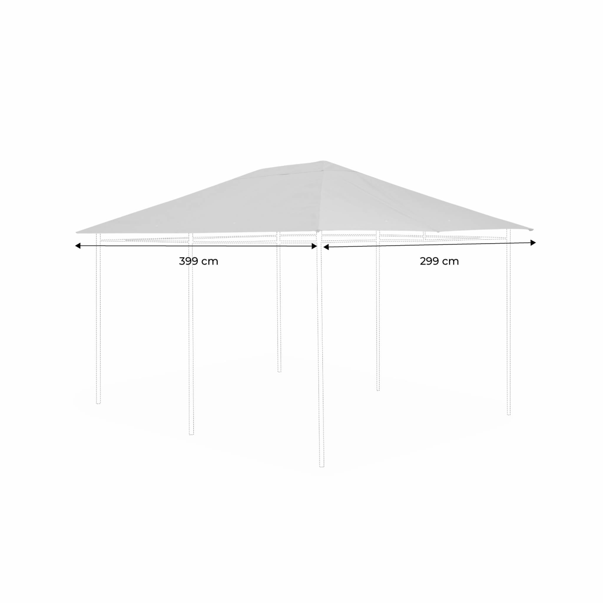 Copertura del tetto a pergola divio 3x4m, beige