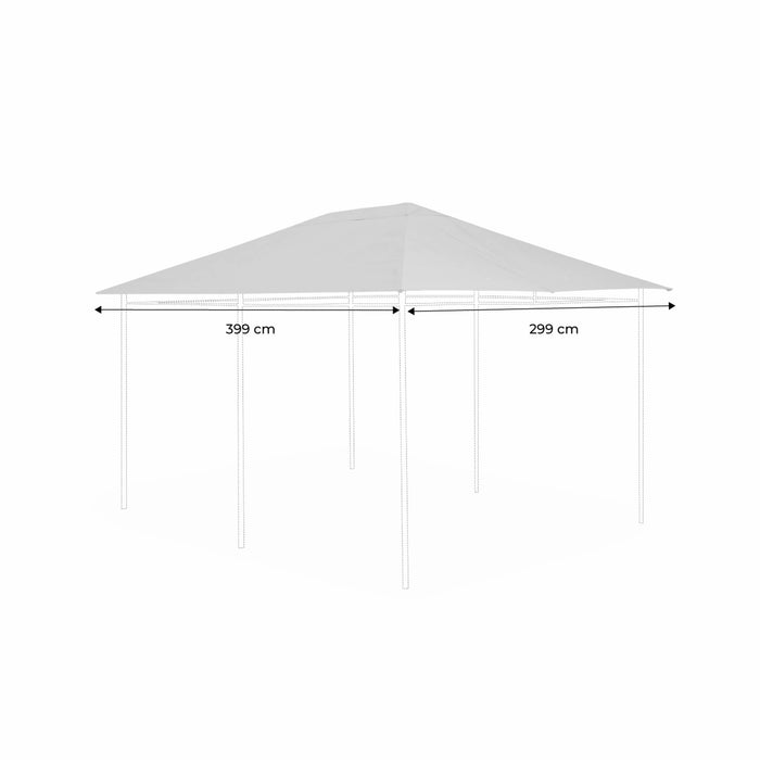 Copertura del tetto a pergola divio 3x4m, beige