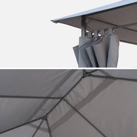 Copertura del tetto a pergola divio 3x4m, grigio