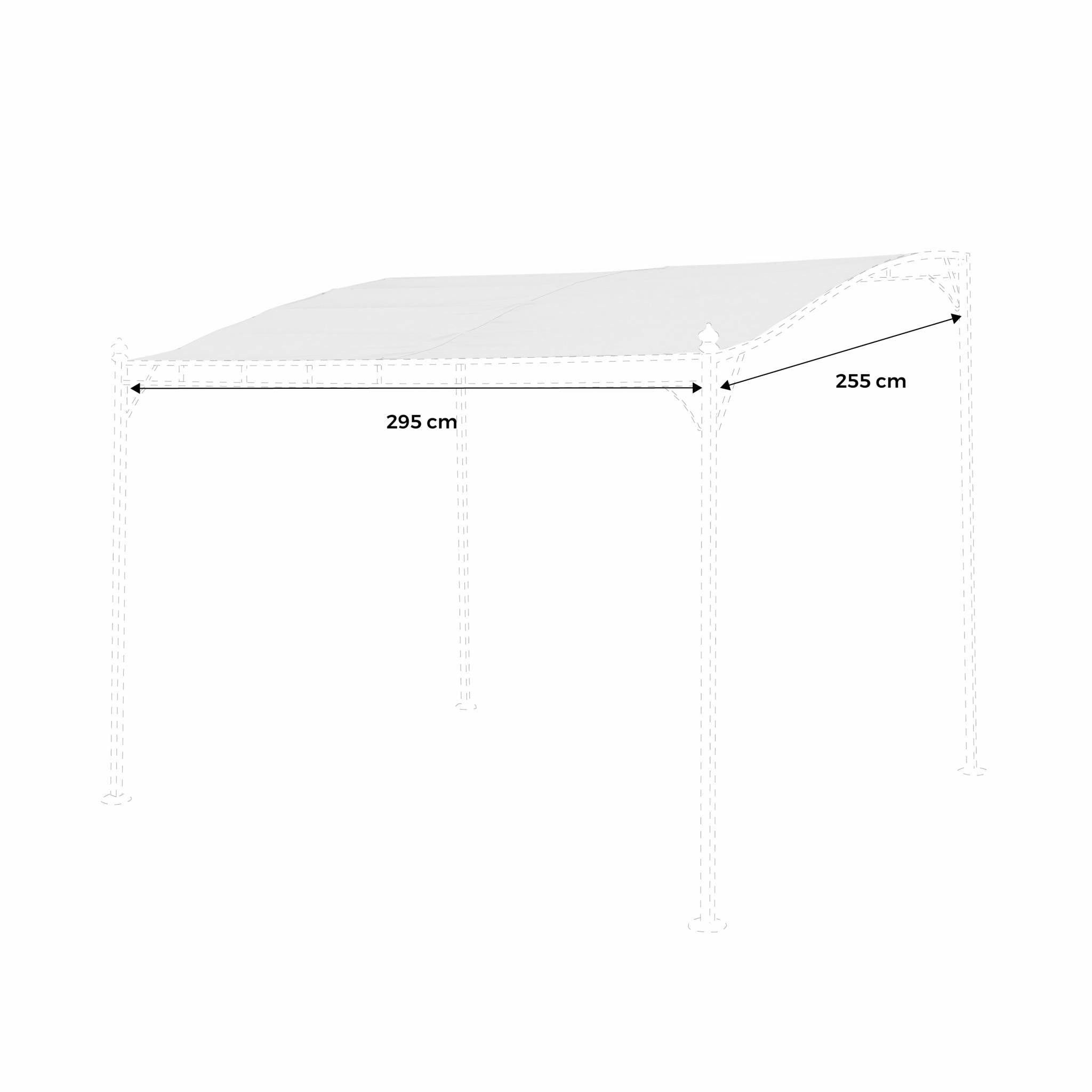 Copertura per pergola 3x2,5m, ecrù