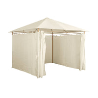 Pergola da giardino 3x3m struttura in alluminio con tende scorrevoli,