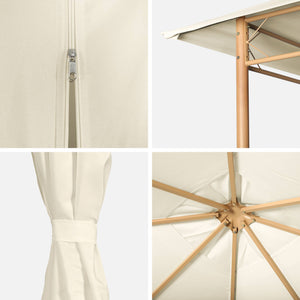 Pergola da giardino 3x3m struttura in alluminio con tende scorrevoli,