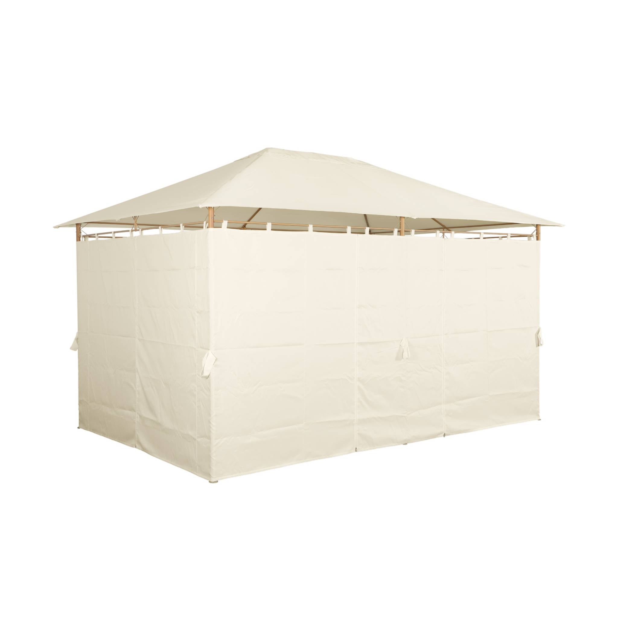 Pergola da giardino 3x4m struttura in alluminio con tende scorrevoli,