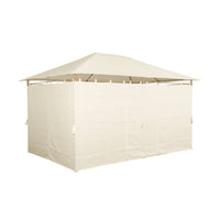 Pergola da giardino 3x4m struttura in alluminio con tende scorrevoli,